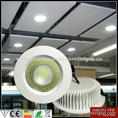 COB LED Downlight, 85-245V AC/20W Lifud Power/Bridgelux Chip/3-year Warranty/Multi-mirror Reflector